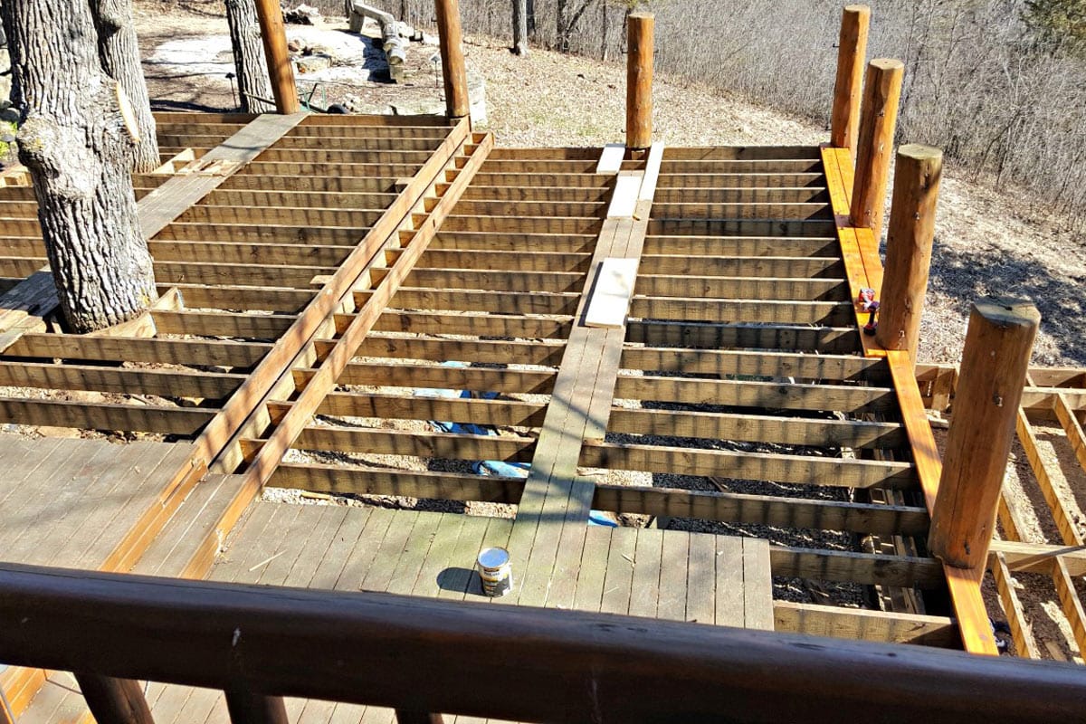 Deck remodel in progress