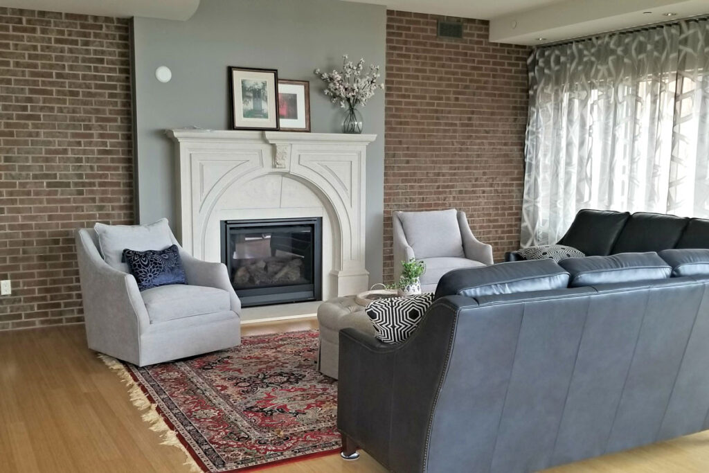 Fireplace after remodel