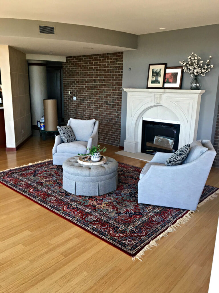 Fireplace after remodel