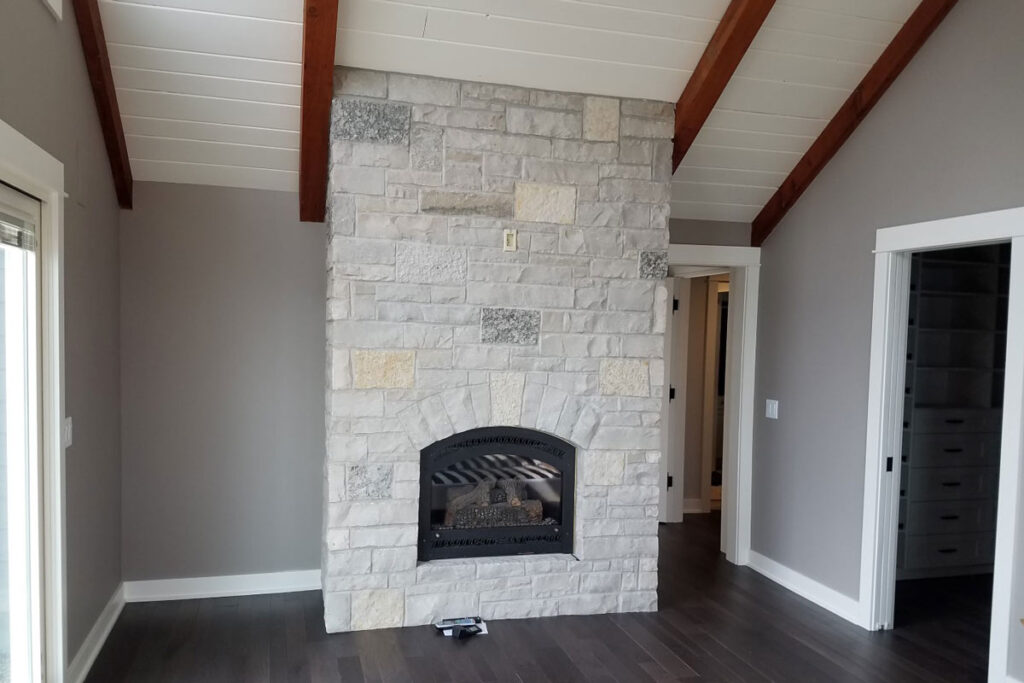 Fireplace after remodel