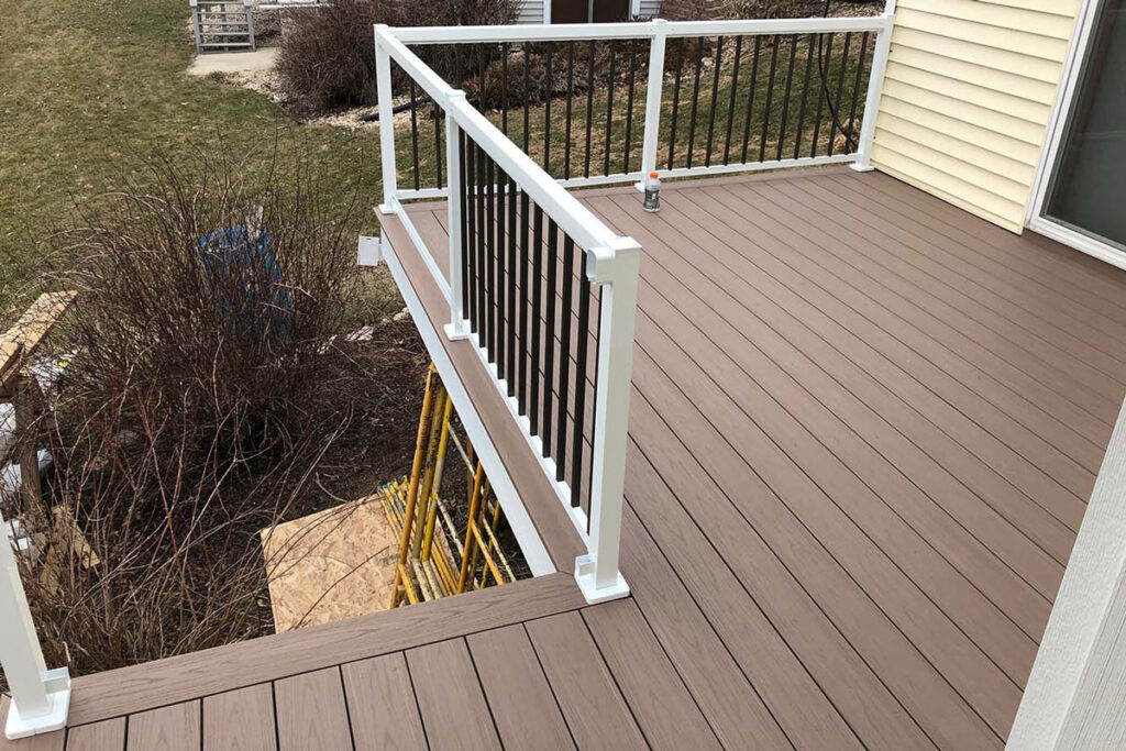 screen porch deck and railing alignment detail