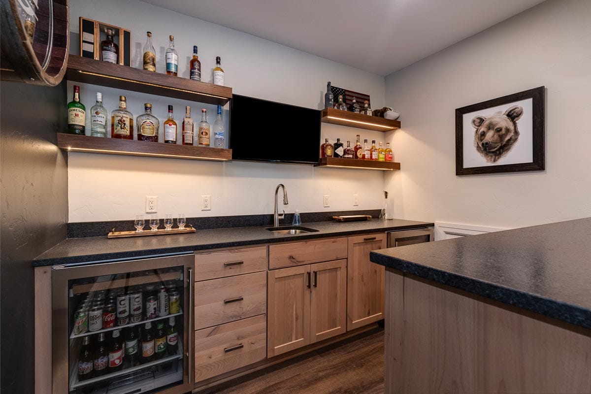 Home with basement bar