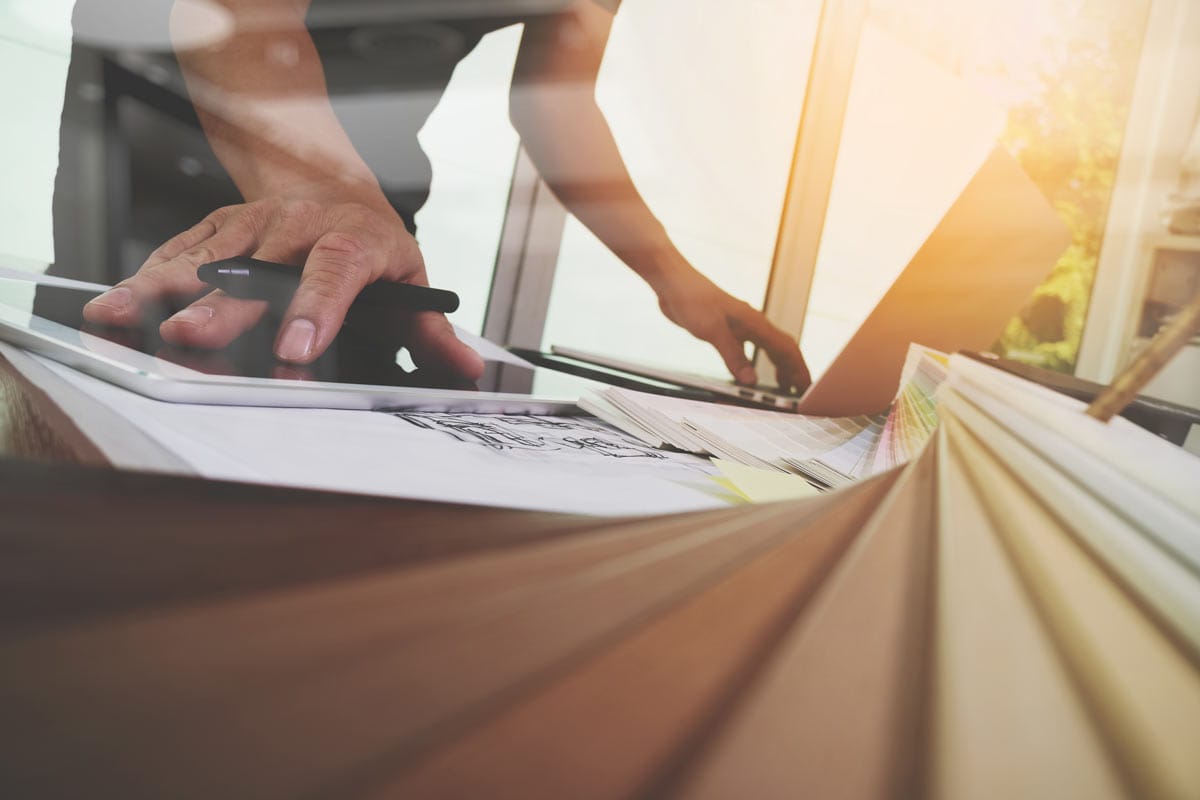 Architect drawing plans