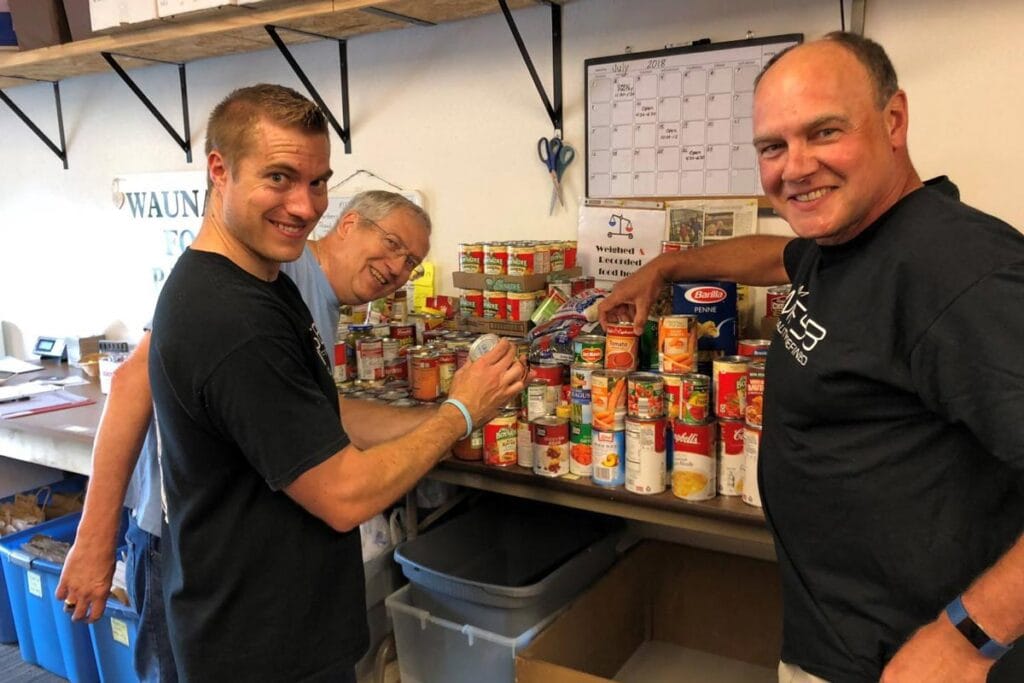 Simon Builders helping at food pantry