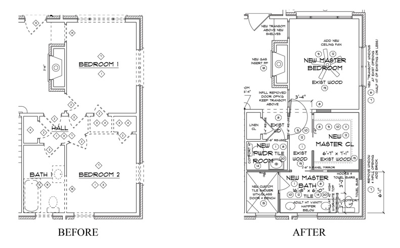 Lake home remodel floor plan